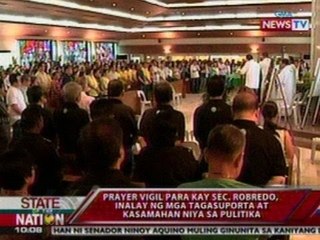 SONA: Prayer vigil para kay Sec. Robredo, inalay ng mga tagasuporta at kasamahan niya sa pulitika