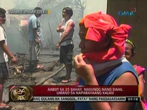 24 Oras: Aabot sa 25 bahay, nasunog nang dahil umano sa napabayaang kalan
