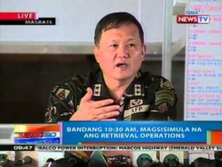 NTG: Maj. Del Rosario, kampanteng magiging matagumpay ang retrieval operations