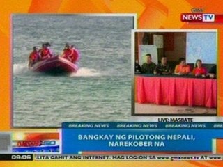 NTG: Bangkay ng pilotong Nepali, narekober na