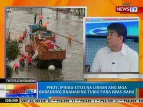 NTG: PNoy, ipinag-utos na linisin ang mga baradong daanan ng tubig para iwas-baha