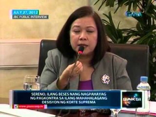 Bagong CJ na si Sereno, nangakong magiging malaya ang Korte Suprema sa impluwensya ng ehekutibo