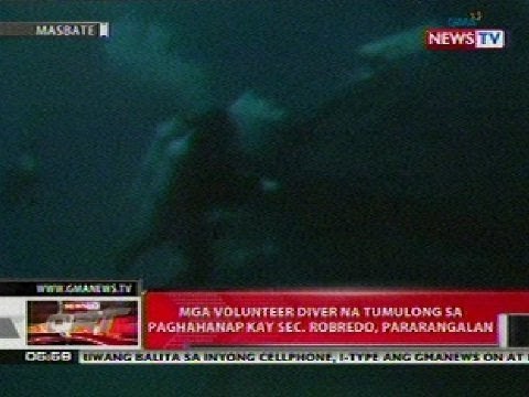 QRT: Mga volunteer diver na tumulong sa paghahanap kay Sec. Robredo, pararangalan