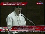 SONA: Sec. Jesse Robredo, isa sa mga natatanging indibidwal na nagawaran ng Ramon Magsaysay Award