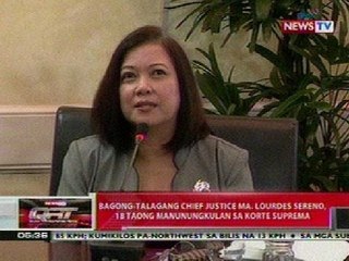QRT: Bagong-talagang CJ Ma. Lourdes Sereno, 18 taong manunungkulan sa Korte Suprema