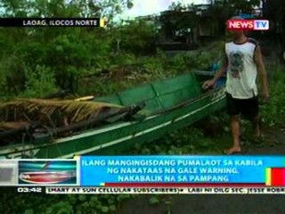 BP: Manginigisda sa Ilocos Norte, pumalaot sa kabila ng nakataas na gale warning