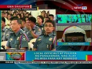 BP: Local officials at pulisya ng Pangasinan, nag-alay ng misa para kay Robredo
