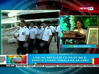 BP: Labi ng Nepalese co-pilot na si Kshitiz Chand, dinala na sa Cebu