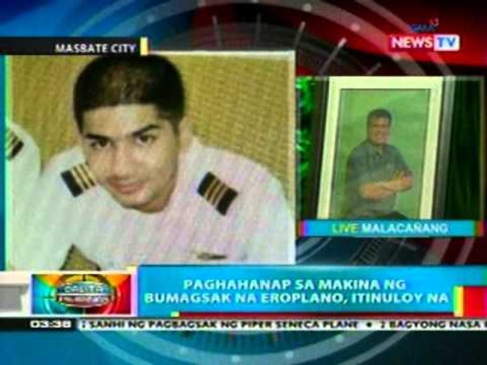 BP: Paghahanap sa makina ng bumagsak na eroplano sa Masbate, itinuloy