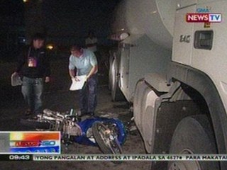 NTG: Motorsiklo, sumalpok sa tanker sa Mindanao Ave., QC; 1, sugatan