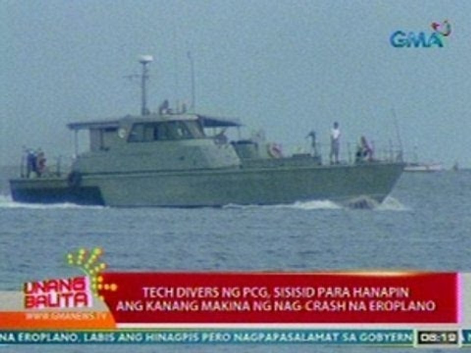 UB: Tech divers ng PCG, sisisid para hanapin ang kanang makina ng nag-crash na eroplano sa Masbate