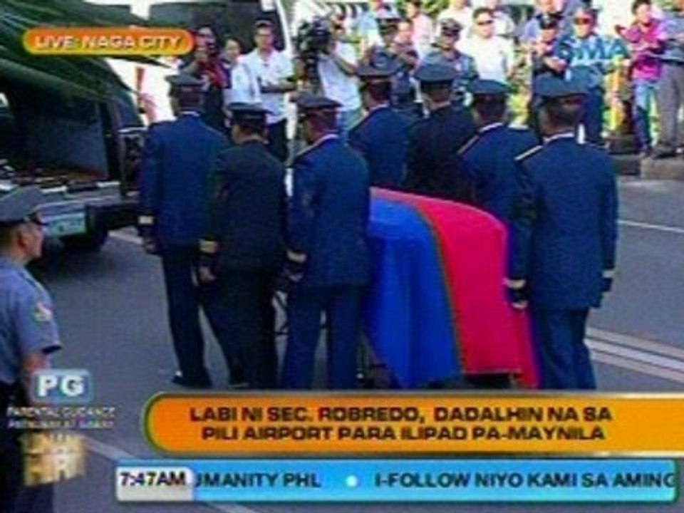 UH: Labi ni Sec. Robredo, dadalhin na sa Pili Airport para ilipad pa-Maynila