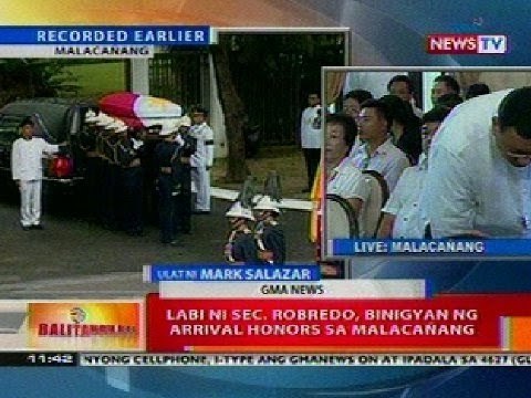 BT: Labi ni Sec. Robredo, binigtan ng arrival honors sa Malacanang