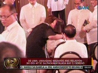 24 Oras: De Lima, umaasang maaayos ang relasyon ng DOJ at SC sa pagkakatalaga kay CJ Sereno