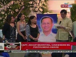 QRT: Capt. Jessup Bahinting, ginawaran ng posthumous award