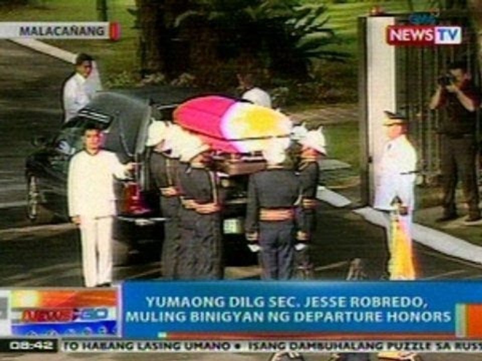 NTG: Yumaong DILG Sec. Jesse Robredo, muling binigyan ng departure honors