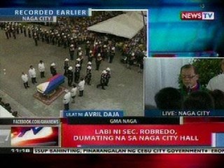 NTL: Labi ni Sec. Robredo, dumating na sa Naga City hall