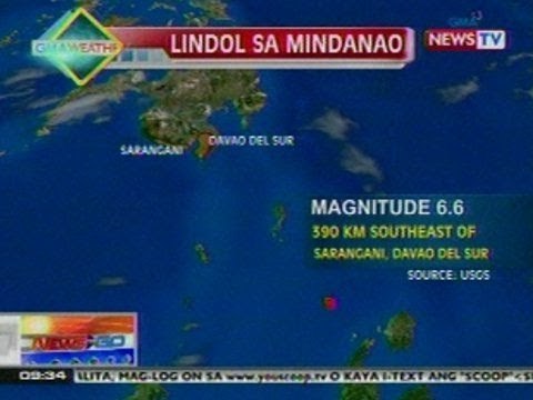 NTG: Magnitude 6.6 na lindol, yumanig sa Davao Del Sur kagabi