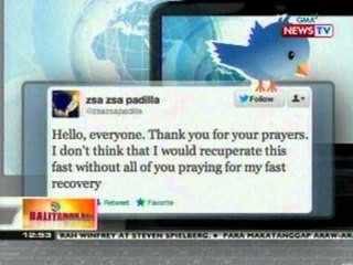 BT: Operasyon para tanggalin ang bukol sa kidney ni Zsa Zsa Padilla, tagumpay