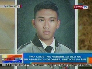 NTG: PMA Cadet na nabaril sa ulo ng nilabanang holdaper, kritikal pa rin