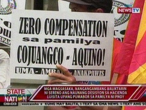 SONA: Mga magsasaka, nangambang baliktarin ni Sereno ang naunang desisyong sa Hacienda Luisita