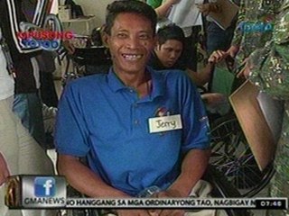 24Oras: Ang pagtanggap ng ating mga kapuso ng wheel chair mula sa Kapuso Foundation