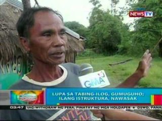BP: Lupa sa tabing ilog sa Ilocos Sur, gumuguho