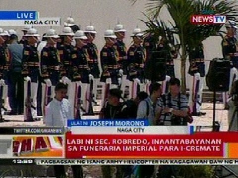 BT: Labi ni Sec. Robredo, inaantabayanan sa Funeraria Imperial para i-cremate