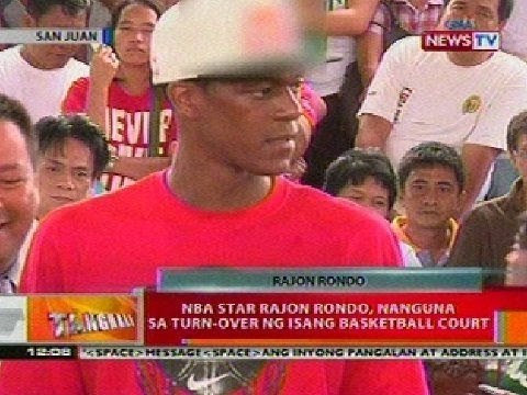 BT: NBA star Rajon Rondo, nanguna sa turn-over ng isang basketball court sa San Juan