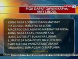 BT: Mga dapat gawin kapag may lindol