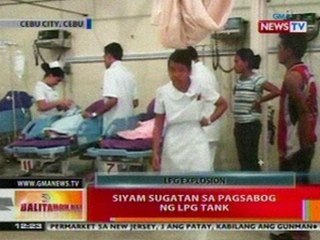 BT: 9 sugatan sa pagsabog ng LPG tank sa Cebu City