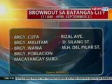 BT: Brownout schedule bukas sa ilang lugar sa Batangas City, Maynila at Bulacan