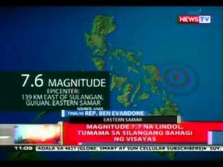 NTL: Panayam kay Rep. Ben Evardone ng Eastern Samar ukol sa magnitude 7.7 na lindol
