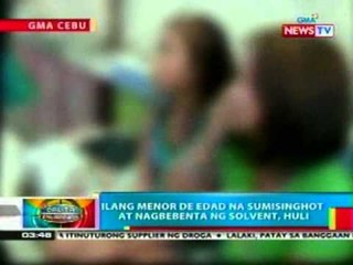 BP: Ilang menor de edad na sumisinghot at nagbebenta ng solvent sa Cebu City, huli