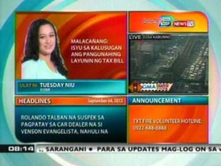 DB: Malacañang, isyu sa kalusugan ang pangunahing layunin ng sin tax bill