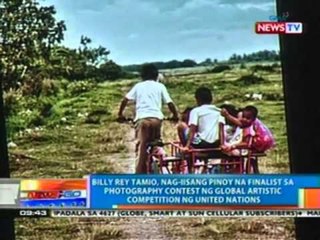 Billy Tamio, nag-iisang pinoy finalist sa photography contest ng Global Artistic competition ng UN