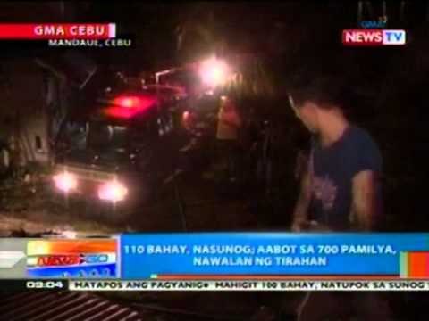 110 bahay, nasunog; aabot sa 700 pamilya, nawalan ng tirahan sa Mandaue, Cebu