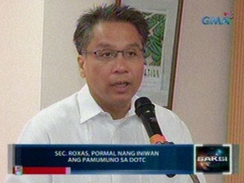 Saksi: Sec. Roxas, pormal nang iniwan ang pamumuno sa DOTC