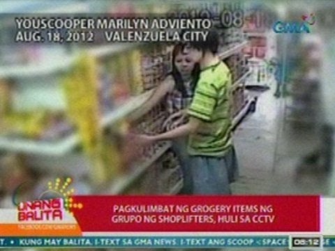 UB: Pagkulimbat ng grocery items ng grupo nh shoplifters sa Valenzuela City, huli sa CCTV