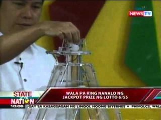 SONA: Wala pa ring nanalo ng jackpot prize ng Lotto 6/55