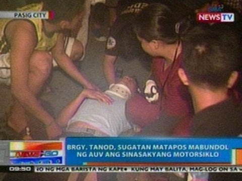 NTG: Brgy. Tanod, sugatan matapos mabundol ng AUV ang sinasakyang motorsiklo sa Pasig