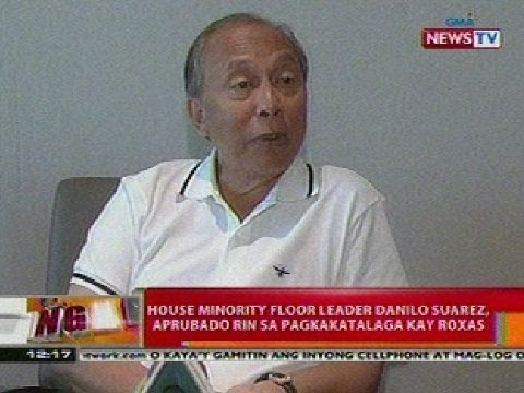 BT: House minority floor leader Danilo Suarez, aprubado sa pagkakatalaga kay Roxas