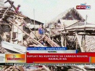 BT: Suplay ng kuryente sa Caraga Region, naibalik na