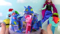 Huge PEZ Candy Dispenser Show! Rainbow Dash Play Doh Egg! My Little Pony! Frozen! Star Wars!