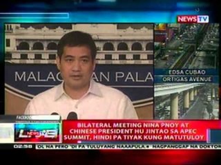 Bilateral meeting nina PNoy at Chinese Pres. Hu Jintao sa APEC Summit, hindi pa tiyak kung matutuloy