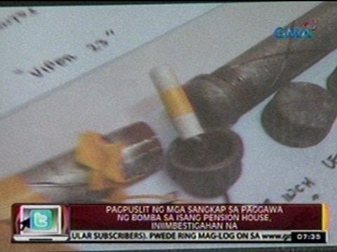 24 Oras: Pagpuslit ng mga sangkap sa paggawa ng bomba sa isang pension house, iniimbestigahan na
