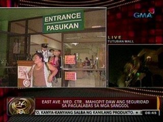 24 Oras: East Ave. Med. Ctr.,   mahigpit daw ang seguridad sa   paglabas sa mga sanggol