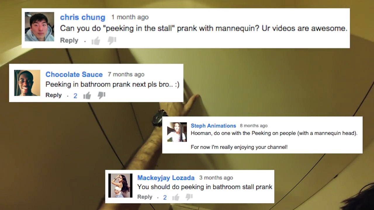 PEEKING INTO THE STALLS BATHROOM PRANK! ( ROID RAGE? )