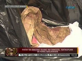 Descargar video: 24 Oras: Patay na bagong silang na sanggol natagpuan sa isang basurahan