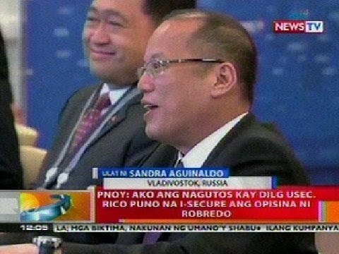 BT: PNoy: Ako ang nagutos kay DILG Usec. Rico Puno na i-secure ang opisina ni Robredo